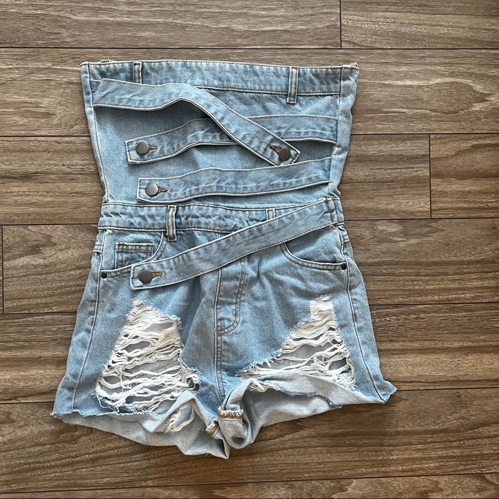 denim romper